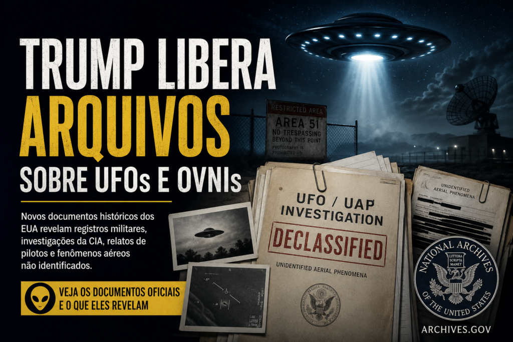 ovni-trump-1024x683 Trump libera arquivos sobre UFOs e OVNIs e internet entra em alerta com documentos históricos dos EUA